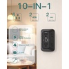 image:imageAddtam 6Outlet Extender Surge Protector Multi Plug Wall Outlet with 4 USB Wall Charger2 USB C Ports Plug Extension Outlet with 1800J Outlet Splitter Power Strip for Home Office BlackBlack 2PCS
