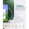 image:imageAddtam 6Outlet Extender Surge Protector Multi Plug Wall Outlet with 4 USB Wall Charger2 USB C Ports Plug Extension Outlet with 1800J Outlet Splitter Power Strip for Home Office BlackWhite