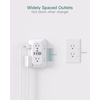 image:imageAddtam 6Outlet Extender Surge Protector Multi Plug Wall Outlet with 4 USB Wall Charger2 USB C Ports Plug Extension Outlet with 1800J Outlet Splitter Power Strip for Home Office BlackWhite