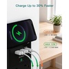 image:imageAddtam Multi Plug Wall Outlet Surge Protector Wall Mount with 12 Outlet Extender 4 Sides and 3 USB Ports 1 USBC Outlet Splitter Power Strip for Home Office Dorm Room Essentials BlackBlack