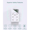 image:imageAddtam Multi Plug Wall Outlet Surge Protector Wall Mount with 12 Outlet Extender 4 Sides and 3 USB Ports 1 USBC Outlet Splitter Power Strip for Home Office Dorm Room Essentials BlackWhite
