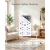 image:imageAddtam Multi Plug Wall Outlet Surge Protector Wall Mount with 12 Outlet Extender 4 Sides and 3 USB Ports 1 USBC Outlet Splitter Power Strip for Home Office Dorm Room Essentials BlackWhite
