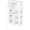 image:imageAddtam Multi Plug Wall Outlet Surge Protector Wall Mount with 12 Outlet Extender 4 Sides and 3 USB Ports 1 USBC Outlet Splitter Power Strip for Home Office Dorm Room Essentials BlackWhite