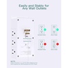 image:imageAddtam Multi Plug Wall Outlet Surge Protector Wall Mount with 12 Outlet Extender 4 Sides and 3 USB Ports 1 USBC Outlet Splitter Power Strip for Home Office Dorm Room Essentials BlackWhite