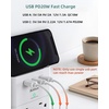image:imageAddtam Multi Plug Wall Outlet Surge Protector Wall Mount with 12 Outlet Extender 4 Sides and 3 USB Ports 1 USBC Outlet Splitter Power Strip for Home Office Dorm Room Essentials BlackWhite