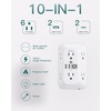 image:imageAddtam Surge Protector Outlet Extender 6 Outlet Splitter with Night Light and 4 USB Wall Charger2 USBC Ports Multi Plug Wall Outlet Power Strip for Home Office Dorm Room EssentialsWhite