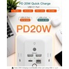 image:imageAddtam Surge Protector Outlet Extender Plug Extension Outlet with Night Light 5Outlet Splitter and 4 USB PortsPD 20W Multi Plug Wall Outlet for Home Office Dorm Room Essentials2C2APD 20W