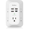 image:imageAddtam 5Outlet Extender Surge Protector Multi Plug Wall Outlet with 4 USB Wall ChargerPD 30W Outlet Splitter Power Strip for Home Office Dorm Room Essentials Plug Extension Outlet 1800J1c3a