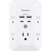 image:imageAddtam 5Outlet Extender Surge Protector Multi Plug Wall Outlet with 4 USB Wall ChargerPD 30W Outlet Splitter Power Strip for Home Office Dorm Room Essentials Plug Extension Outlet 1800J2c2a