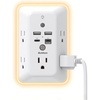 image:imageAddtam Surge Protector Outlet Extender Plug Extension Outlet with Night Light 5Outlet Splitter and 4 USB PortsPD 20W Multi Plug Wall Outlet for Home Office Dorm Room Essentials2C2APD 20W