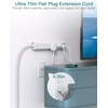 image:imageAddtam 15ft Power Strip Surge Protector 6 Outlets and 4 USB Ports 2 USB C 15 ft Long Extension Cord with Ultra Flat Plug Wall Mount Desktop Charging Station for Home Office Dorm RoomWhite  Grey