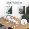 image:imageAddtam 15ft Power Strip Surge Protector 6 Outlets and 4 USB Ports 2 USB C 15 ft Long Extension Cord with Ultra Flat Plug Wall Mount Desktop Charging Station for Home Office Dorm RoomWhite  White