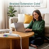 image:imageAddtam 15ft Power Strip Surge Protector 6 Outlets and 4 USB Ports 2 USB C 15 ft Long Extension Cord with Ultra Flat Plug Wall Mount Desktop Charging Station for Home Office Dorm RoomWhite  White