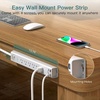 image:imageAddtam 15ft Power Strip Surge Protector 6 Outlets and 4 USB Ports 2 USB C 15 ft Long Extension Cord with Ultra Flat Plug Wall Mount Desktop Charging Station for Home Office Dorm RoomWhite  White