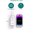 image:imageAddtam Flat Plug Power Strip with 6 Outlet Extender 1 FT Extension Cord Flat Wall Plug with Multiple Outlets No Surge Protector for Cruise Ship Travel Dorm Home Office Cruise Essentials WhiteWhite