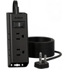image:imageAddtam Flat Plug Power Strip with 6 Outlet Extender 1 FT Extension Cord Flat Wall Plug with Multiple Outlets No Surge Protector for Cruise Ship Travel Dorm Home Office Cruise Essentials WhiteBlack