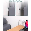 image:imageAddtam Flat Plug Power Strip with 6 Outlet Extender 1 FT Extension Cord Flat Wall Plug with Multiple Outlets No Surge Protector for Cruise Ship Travel Dorm Home Office Cruise Essentials WhiteWhite