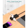 image:imageAddtam Flat Plug Power Strip with 6 Outlet Extender 1 FT Extension Cord Flat Wall Plug with Multiple Outlets No Surge Protector for Cruise Ship Travel Dorm Home Office Cruise Essentials WhiteBlack