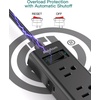 image:imageAddtam Flat Plug Power Strip with 6 Outlet Extender 1 FT Extension Cord Flat Wall Plug with Multiple Outlets No Surge Protector for Cruise Ship Travel Dorm Home Office Cruise Essentials WhiteBlack