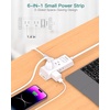 image:imageAddtam Flat Plug Power Strip with 6 Outlet Extender 1 FT Extension Cord Flat Wall Plug with Multiple Outlets No Surge Protector for Cruise Ship Travel Dorm Home Office Cruise Essentials WhiteWhite