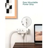 image:imageAddtam Flat Plug Power Strip with 6 Outlet Extender 1 FT Extension Cord Flat Wall Plug with Multiple Outlets No Surge Protector for Cruise Ship Travel Dorm Home Office Cruise Essentials WhiteWhite