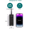 image:imageAddtam Flat Plug Power Strip with 6 Outlet Extender 1 FT Extension Cord Flat Wall Plug with Multiple Outlets No Surge Protector for Cruise Ship Travel Dorm Home Office Cruise Essentials WhiteBlack