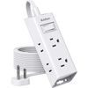 image:imageAddtam Flat Plug Power Strip with 6 Outlet Extender 1 FT Extension Cord Flat Wall Plug with Multiple Outlets No Surge Protector for Cruise Ship Travel Dorm Home Office Cruise Essentials WhiteWhite