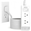 image:imageAddtam Flat Plug Power Strip with 6 Outlet Extender 1 FT Extension Cord Flat Wall Plug with Multiple Outlets No Surge Protector for Cruise Ship Travel Dorm Home Office Cruise Essentials WhiteWhite