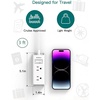 image:imageAddtam Flat Plug Power Strip with 6 Outlet Extender 1 FT Extension Cord Flat Wall Plug with Multiple Outlets No Surge Protector for Cruise Ship Travel Dorm Home Office Cruise Essentials WhiteWhite