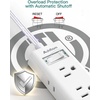 image:imageAddtam Flat Plug Power Strip with 6 Outlet Extender 1 FT Extension Cord Flat Wall Plug with Multiple Outlets No Surge Protector for Cruise Ship Travel Dorm Home Office Cruise Essentials WhiteWhite