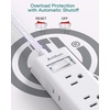 image:imageAddtam Flat Plug Power Strip with 6 Outlet Extender 1 FT Extension Cord Flat Wall Plug with Multiple Outlets No Surge Protector for Cruise Ship Travel Dorm Home Office Cruise Essentials WhiteWhite