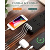 image:imageAddtam Power Strips with Surge Protection 15FT Long Extension Cord with Multiple Outlets Surge Protector Power Strip with 10 Outlets and 4 USB Ports2 USB C Flat Plug 2700J BlackBlack