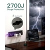 image:imageAddtam Power Strips with Surge Protection 15FT Long Extension Cord with Multiple Outlets Surge Protector Power Strip with 10 Outlets and 4 USB Ports2 USB C Flat Plug 2700J BlackBlack