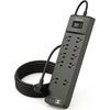 image:imageAddtam Power Strips with Surge Protection 15FT Long Extension Cord with Multiple Outlets Surge Protector Power Strip with 10 Outlets and 4 USB Ports2 USB C Flat Plug 2700J BlackBlack