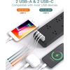 image:imageAddtam Power Strips with Surge Protection 15FT Long Extension Cord with Multiple Outlets Surge Protector Power Strip with 10 Outlets and 4 USB Ports2 USB C Flat Plug 2700J BlackBlack
