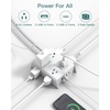 image:imageAddtam Surge Protector Power Strip 8 Widely Outlets with 4 USB Ports 2 USB C 15ft Extension Cord with Multiple Outlets 3 Side Outlet Extender Flat Plug Wall Mount ETL WhiteWhite