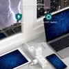 image:imageAddtam White Braided Power Strip Surge Protector with 12 Outlets Flat Plug 6FT Extension Cord 3Side Wide Spaced Outlet Extender Wall Mount Desk Charging Station for Home Office GarageWhiteGray