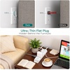 image:imageAddtam White Braided Power Strip Surge Protector with 12 Outlets Flat Plug 6FT Extension Cord 3Side Wide Spaced Outlet Extender Wall Mount Desk Charging Station for Home Office GarageWhiteGray