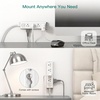 image:imageAddtam White Braided Power Strip Surge Protector with 12 Outlets Flat Plug 6FT Extension Cord 3Side Wide Spaced Outlet Extender Wall Mount Desk Charging Station for Home Office GarageWhiteGray