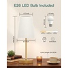 image:imageAddtam Bedroom Table Lamp Bedside Lamp with AC Outlet and USB C Charging PortsPD 20W 3Way Dimmable Lamp with Switch Lamps with Shade for Night Stands Living Room Desk and Home Office 65Ft65Ft