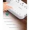 image:imageAddtam Desk Lamp with Pen Holder LED Desk Lamps for Home Office Power Strip with 3 Outlets 4 USB Charging Ports2 USBC 3 Color Modes Touch Lamp Study Lamps for College Dorm Room Essentials WhiteWhite