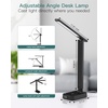 image:imageAddtam Desk Lamp with Pen Holder LED Desk Lamps for Home Office Power Strip with 3 Outlets 4 USB Charging Ports2 USBC 3 Color Modes Touch Lamp Study Lamps for College Dorm Room Essentials WhiteBlack Pro