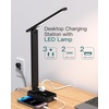 image:imageAddtam Desk Lamp with Pen Holder LED Desk Lamps for Home Office Power Strip with 3 Outlets 4 USB Charging Ports2 USBC 3 Color Modes Touch Lamp Study Lamps for College Dorm Room Essentials WhiteBlack