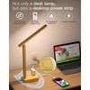 image:imageAddtam Desk Lamp with Pen Holder LED Desk Lamps for Home Office Power Strip with 3 Outlets 4 USB Charging Ports2 USBC 3 Color Modes Touch Lamp Study Lamps for College Dorm Room Essentials WhiteYellow