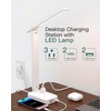 image:imageAddtam Desk Lamp with Pen Holder LED Desk Lamps for Home Office Power Strip with 3 Outlets 4 USB Charging Ports2 USBC 3 Color Modes Touch Lamp Study Lamps for College Dorm Room Essentials WhiteWhite