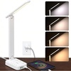 image:imageAddtam Desk Lamp with Pen Holder LED Desk Lamps for Home Office Power Strip with 3 Outlets 4 USB Charging Ports2 USBC 3 Color Modes Touch Lamp Study Lamps for College Dorm Room Essentials WhiteWhite