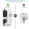 image:imageAddtam 5Outlet Extender Surge Protector Multi Plug Wall Outlet with 4 USB Wall Charger1 USB C Ports Outlet Splitter for Home Office Dorm Room Essentials Plug Extension Outlet 1800J 2 Pack1c3a