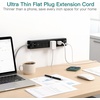 image:imageAddtam Power Strip Surge Protector with 6 AC Outlets 4 USB Ports 2 USBC Flat Plug Extension Cord 5ft Multi Outlet Extender Wall Mount Desk Charging Station for Home Office Dorm EssentialsBlack  Dark Grey