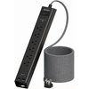 image:imageAddtam Power Strip Surge Protector with 6 AC Outlets 4 USB Ports 2 USBC Flat Plug Extension Cord 5ft Multi Outlet Extender Wall Mount Desk Charging Station for Home Office Dorm EssentialsBlack  Dark Grey