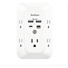 image:imageAddtam 5Outlet Extender Surge Protector Multi Plug Wall Outlet with 4 USB Wall Charger1 USB C Ports Outlet Splitter for Home Office Dorm Room Essentials Plug Extension Outlet 1800J 2 Pack2c2a Pd 30w